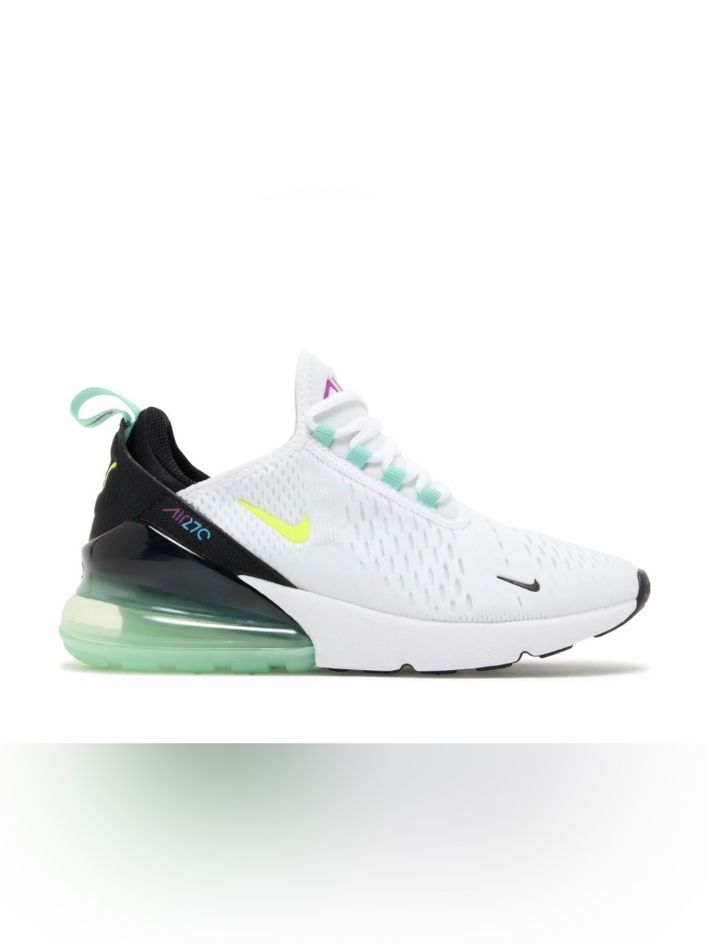 Nike Air Max 270 GS White Bolt. Women/Men/Youth.